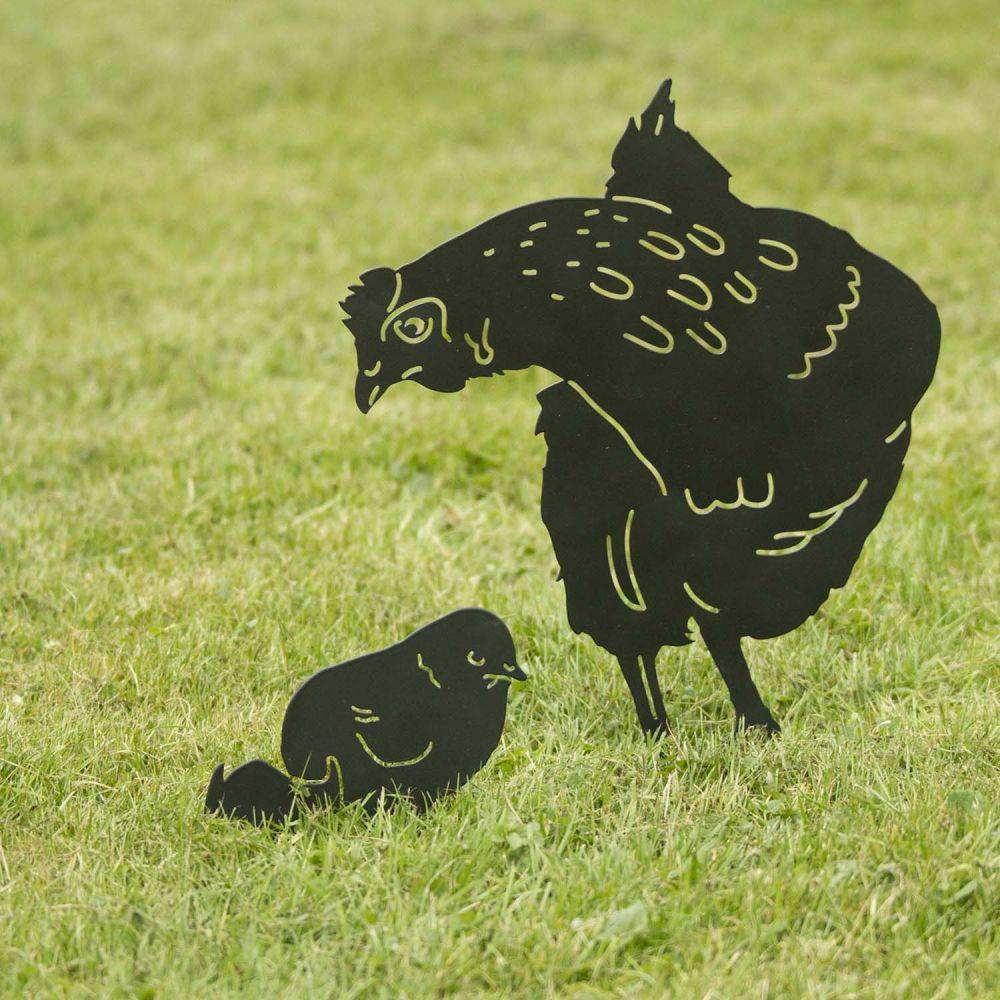 Silhouette animal en métal Garden Poule Wildlife Garden - Image 4