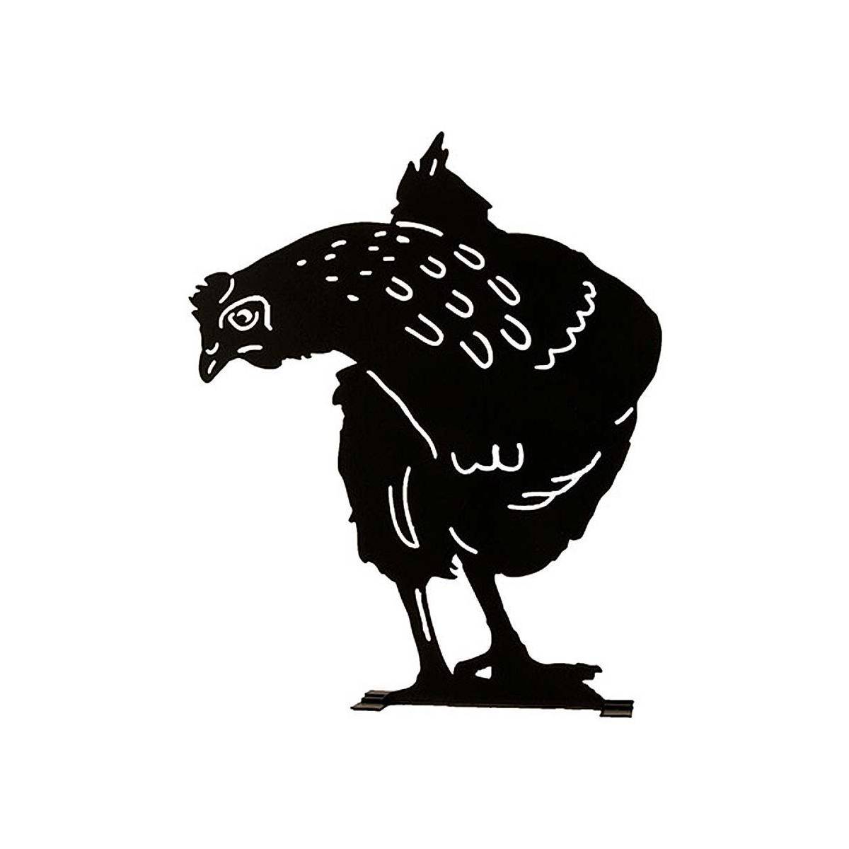 Silhouette animal en métal Garden Poule Wildlife Garden - Image 1