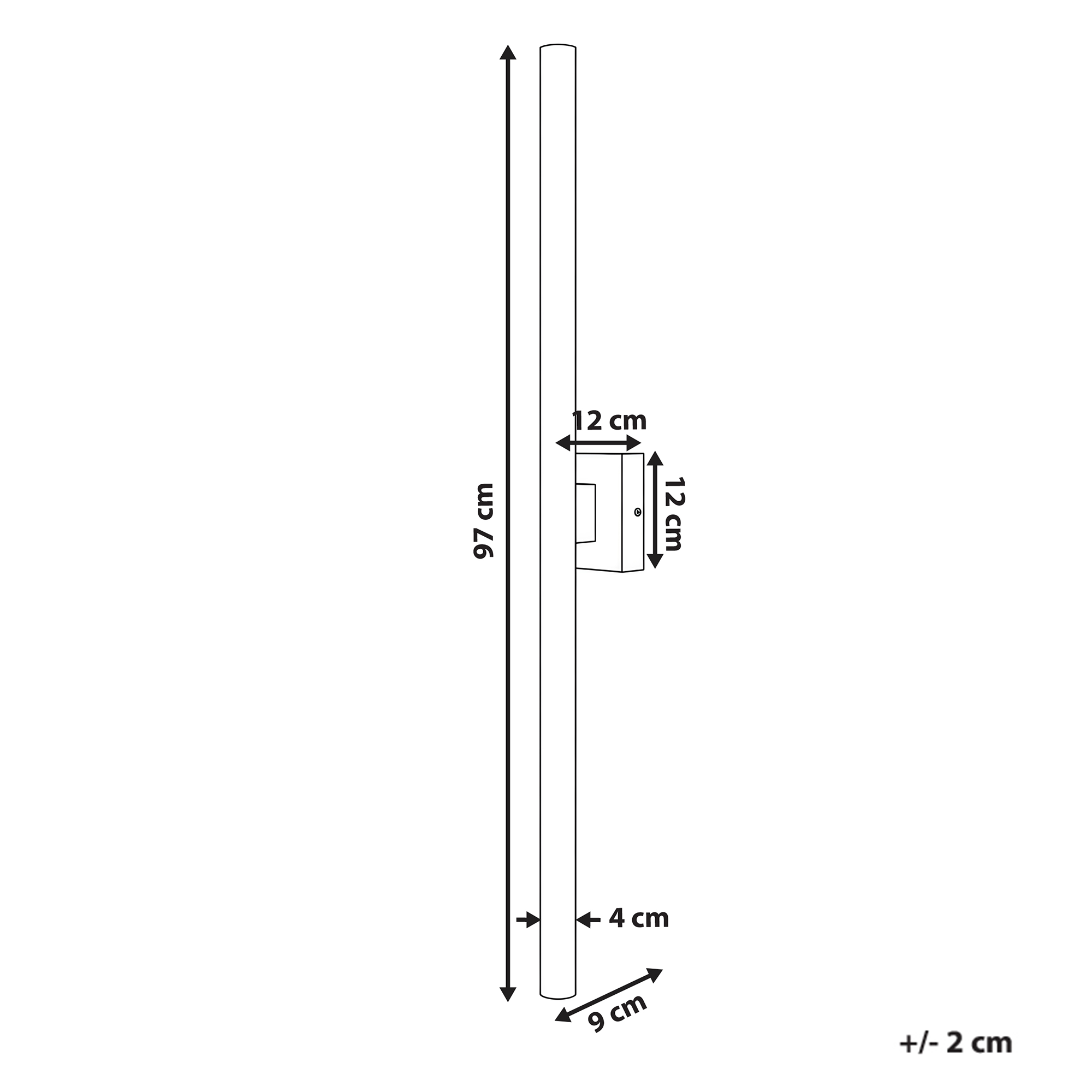 Beliani - Lampe murale pour l'extérieur Aluminium Noir ANISH - Beliani - Image 3