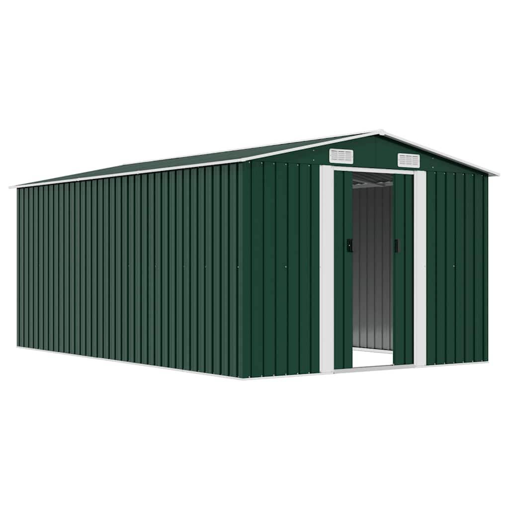 Vidaxl - Abri de jardin 257x392x181 cm Métal Vert vidaXL 143344 - Image 5