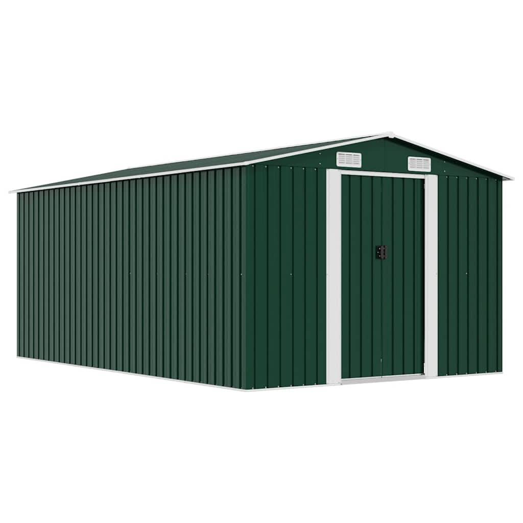 Vidaxl - Abri de jardin 257x392x181 cm Métal Vert vidaXL 143344 - Image 1