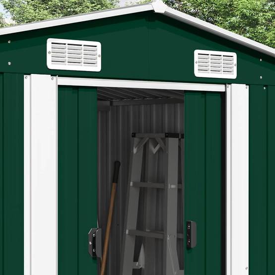 Vidaxl - Abri de jardin 257x392x181 cm Métal Vert 7.7m² vidaXL 143344 - Image 4