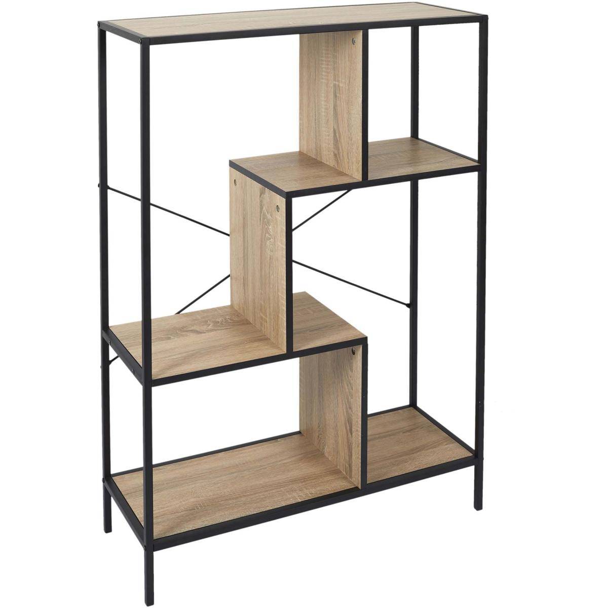 The Home Deco Factory - Etagère en bois et métal Edison 80 x 30 x 113 cm - Image 1