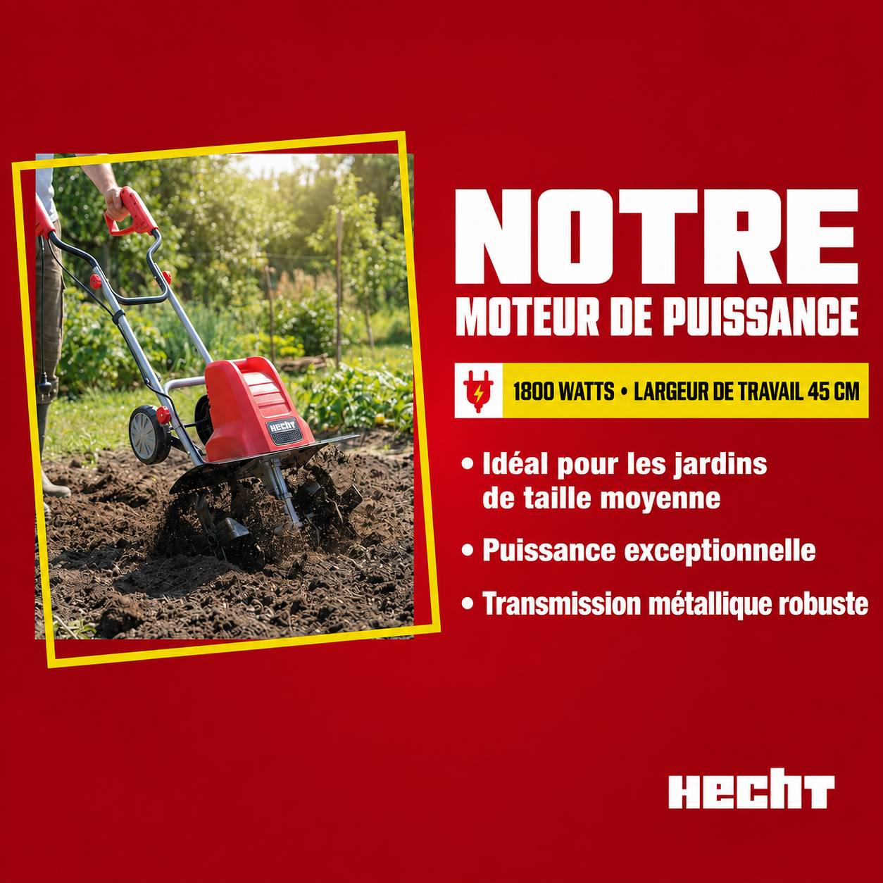 BB Loisir - Hecht 745 Motobineuse electrique 1500W 400mm 6 fraises : 24 lames - Image 6