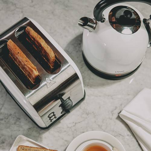Livoo - Set petit déjeuner Vintage Blanc - Image 3