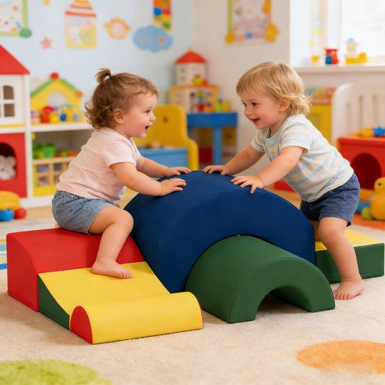 Module motricité bébé 5PCS parcours motricité bébé en mousse EVA pour enfants d'âge préscolaire, multicolore - Image 4
