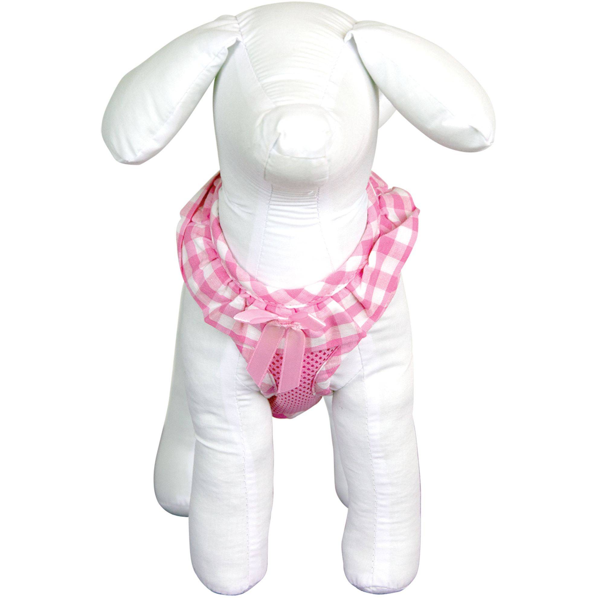 Harnais Air Mesh Vichy rose Taille : M DOOGY CLASSIC