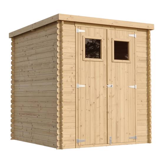 Timbela - Abri de jardin en bois - Stockage extérieur l204xL204xH200 cm/3.53 m2 - Petit abri à outils, Local à vélos - 19 mm d’épaisseur - TIMBELA M309 - Image 4