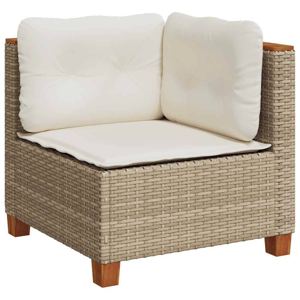 Vidaxl - Salon de jardin avec coussins 5 pcs beige résine tressée vidaXL 3261727 - Image 4