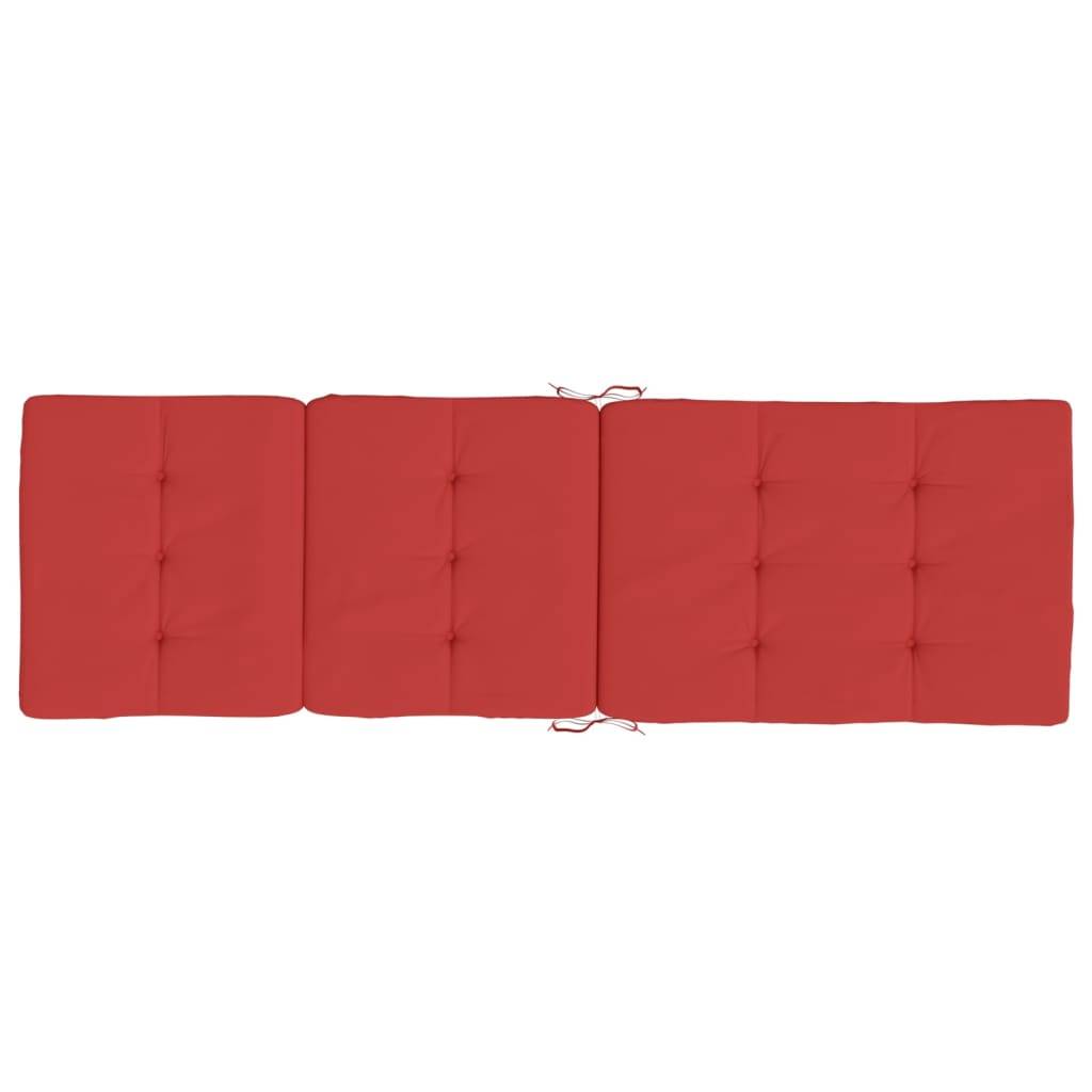 Coussin Bain de soleil | Coussins de chaise longue lot de 2 rouge tissu oxford Maison Chic - Image 5