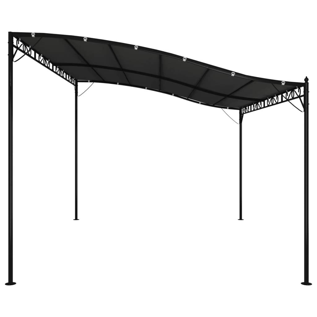 Store Banne - Auvent anthracite 4x3 m 180 g/m² tissu et acier - MEUBLE PRO - Image 4