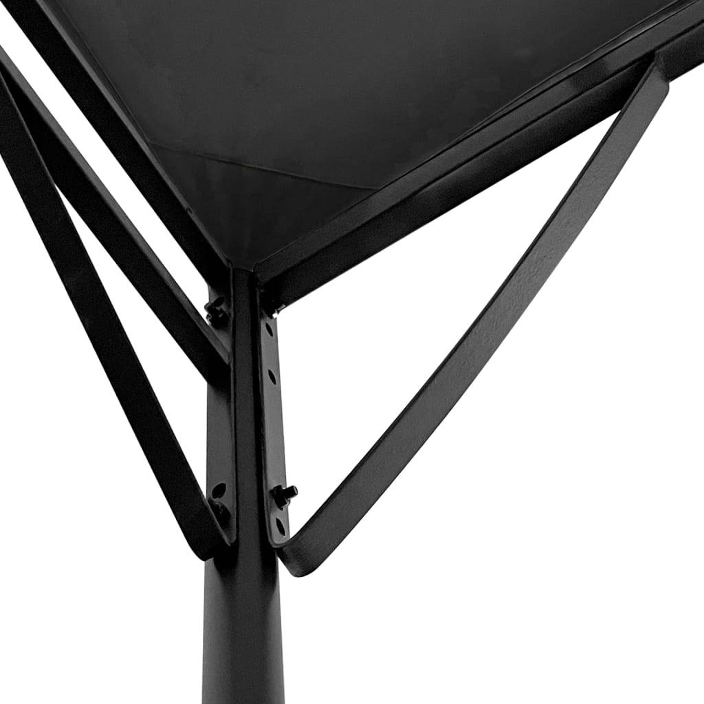 Store Banne - Auvent anthracite 4x3 m 180 g/m² tissu et acier - MEUBLE PRO - Image 7