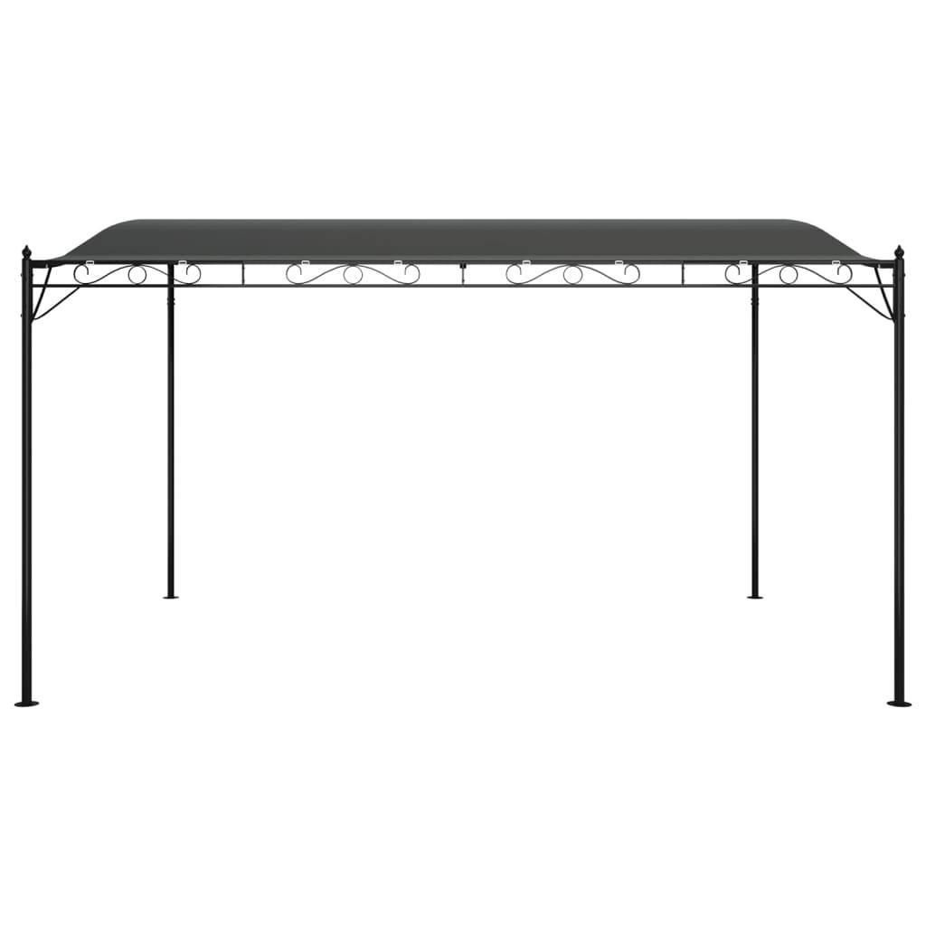Store Banne - Auvent anthracite 4x3 m 180 g/m² tissu et acier - MEUBLE PRO - Image 3