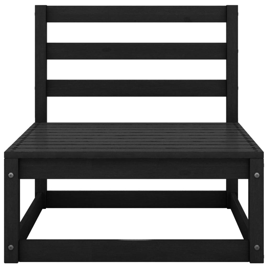 Vidaxl - Salon de jardin 5 pcs noir bois de pin massif vidaXL 3075268 - Image 6