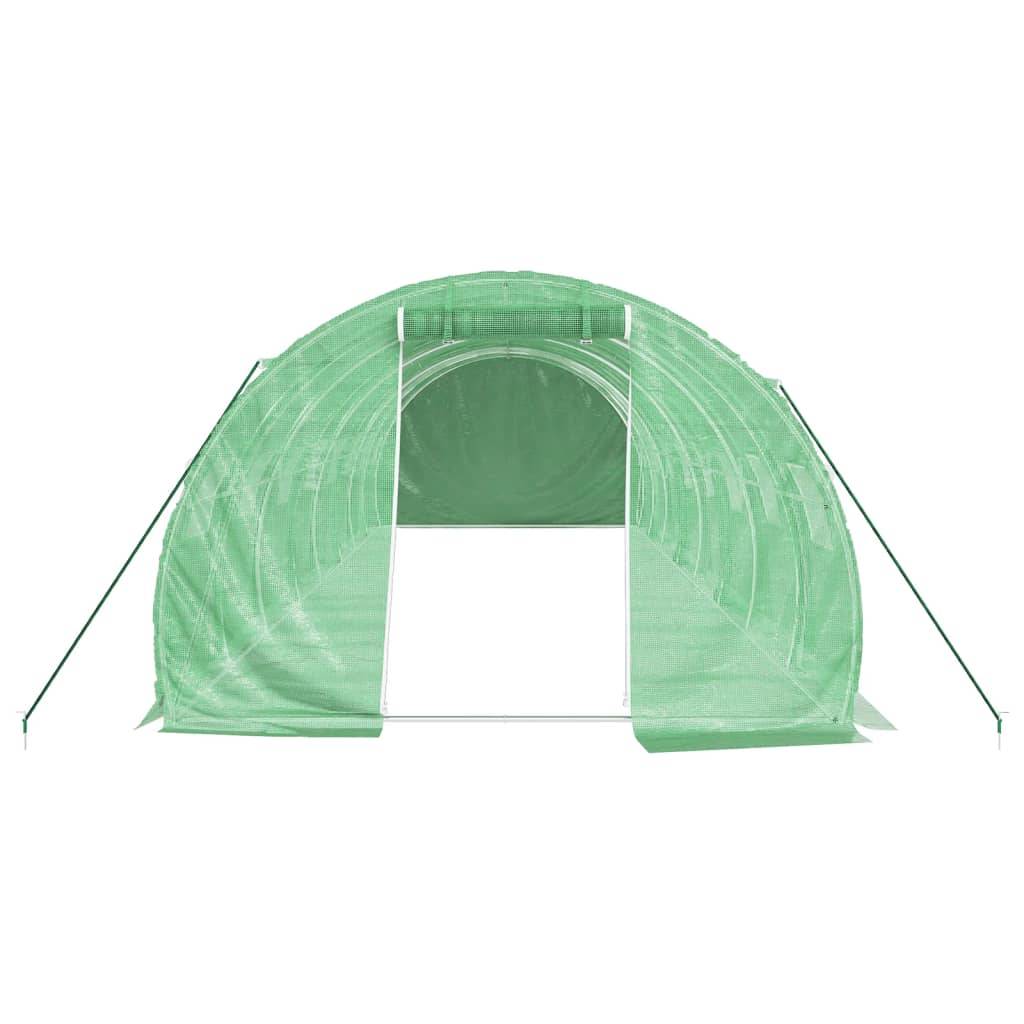 Serre tunnel de jardin 24m² bâche PE et acier culture potager verte 8x3m – ComfortXL Outdoor Living - Image 4