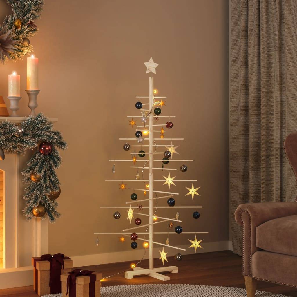 Maison Chic - Sapin de Noël | Arbre de Noël en bois pour décoration 150 cm bois massif de pin Maison Chic - Image 2