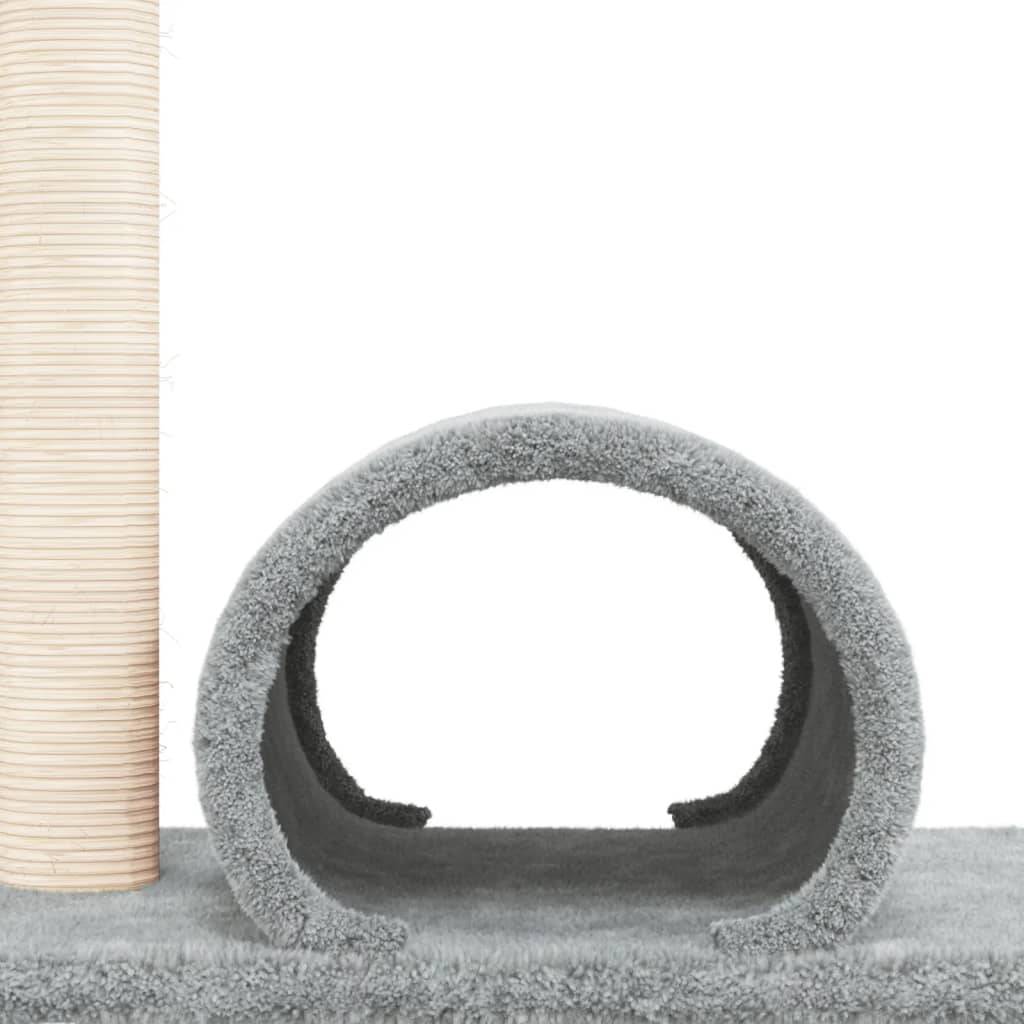 Vidaxl - Arbre à chat avec tunnel Gris clair 60x34,5x50 cm vidaXL 171697 - Image 4