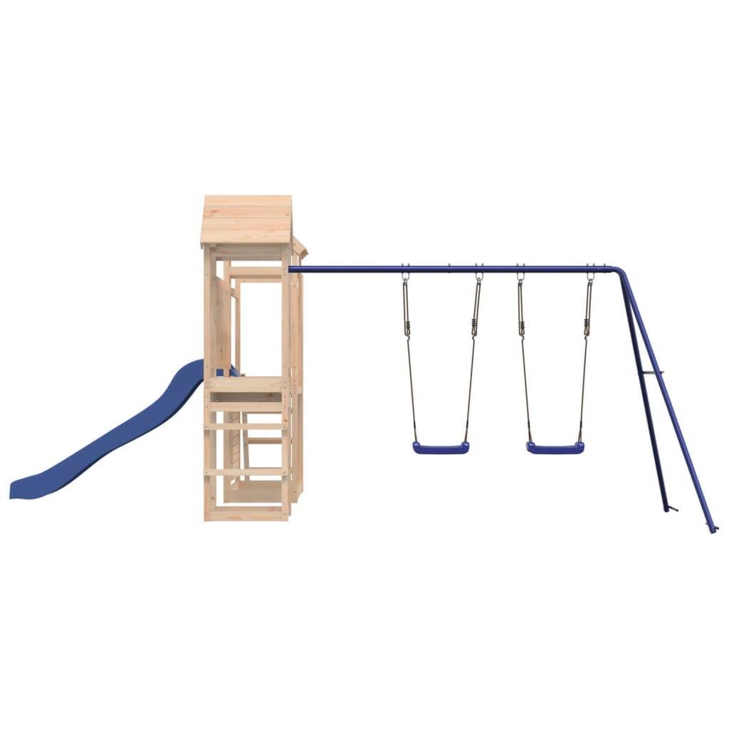 Helloshop26 - Aire de jeux d'extérieur balançoires toboggan portiques robuste jeux jardin 505 x 332 x 214 cm bois de pin massif - Image 4