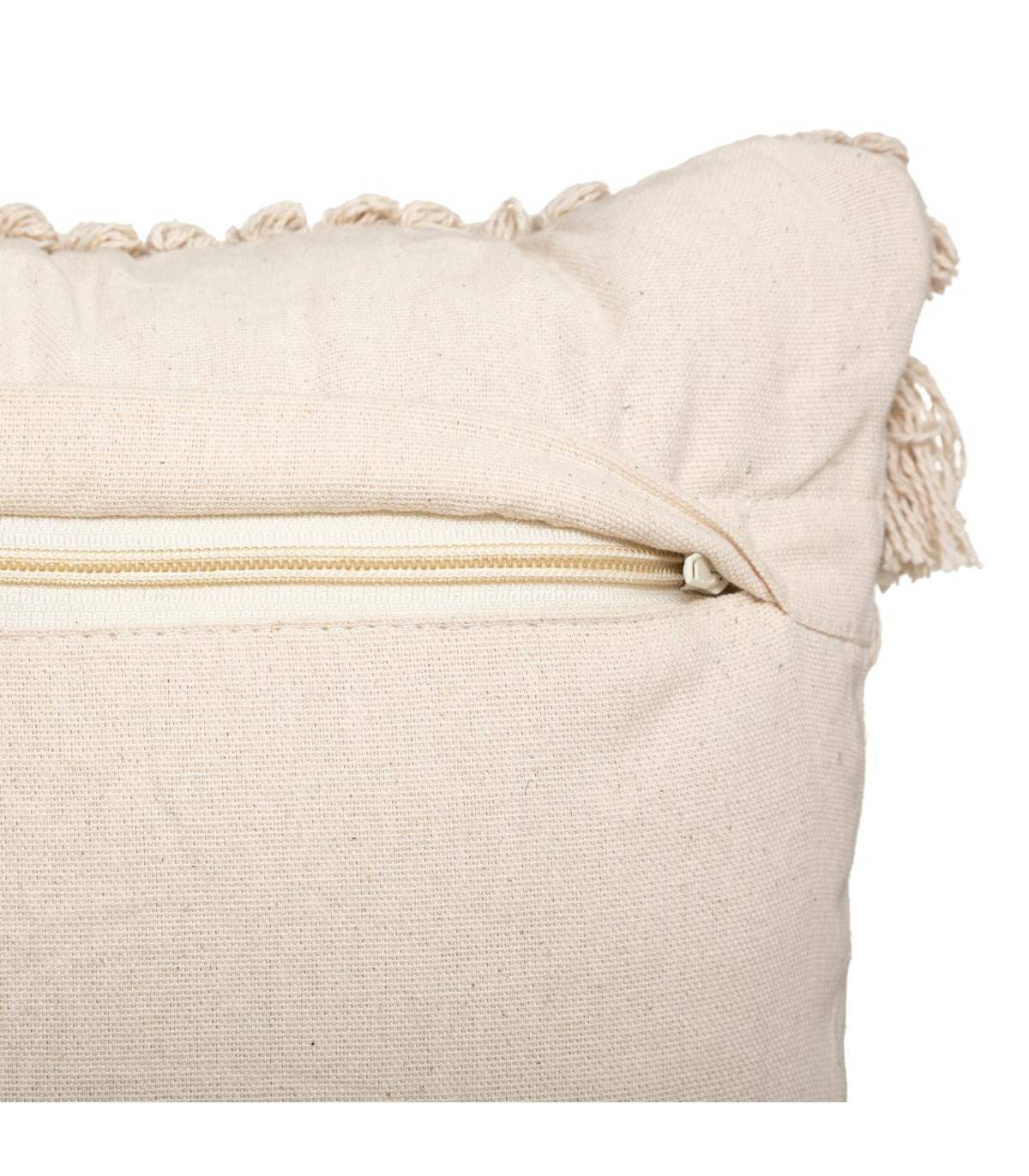 Coussin déhoussable en Coton et Jute motif en relief avec sequins 30 x 50 cm - Image 4