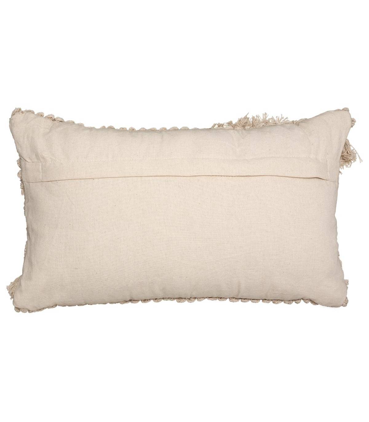 Coussin déhoussable en Coton et Jute motif en relief avec sequins 30 x 50 cm - Image 3
