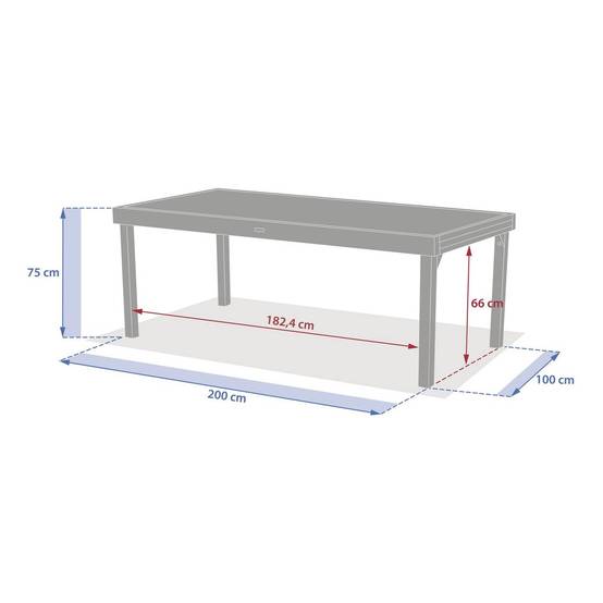 Hesperide - Table de jardin 12 places Piazza extensible argile - Hespéride - Image 8