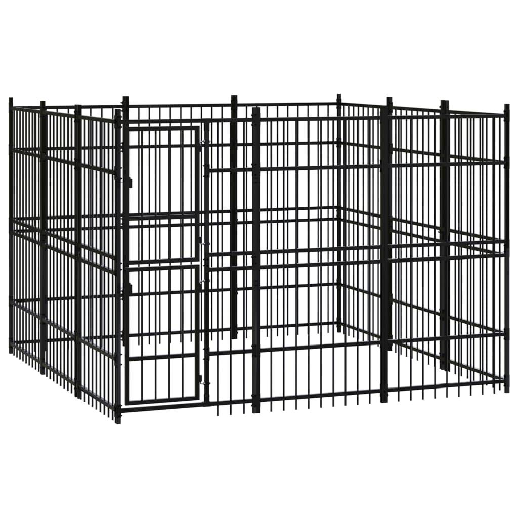 Vidaxl - Chenil d'extérieur pour chiens Acier 8,29 m² vidaXL 3097974 - Image 1