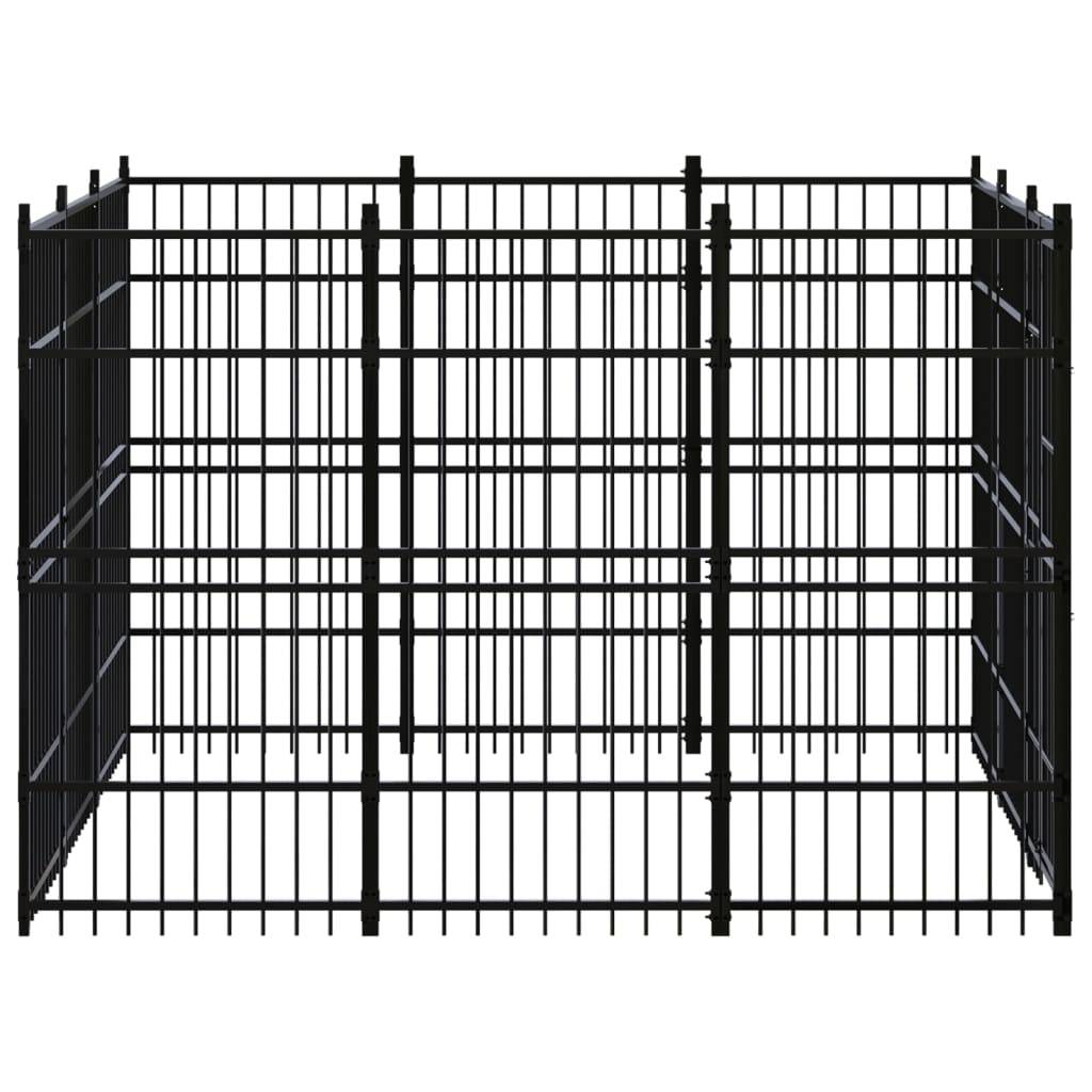 Vidaxl - Chenil d'extérieur pour chiens Acier 8,29 m² vidaXL 3097974 - Image 10