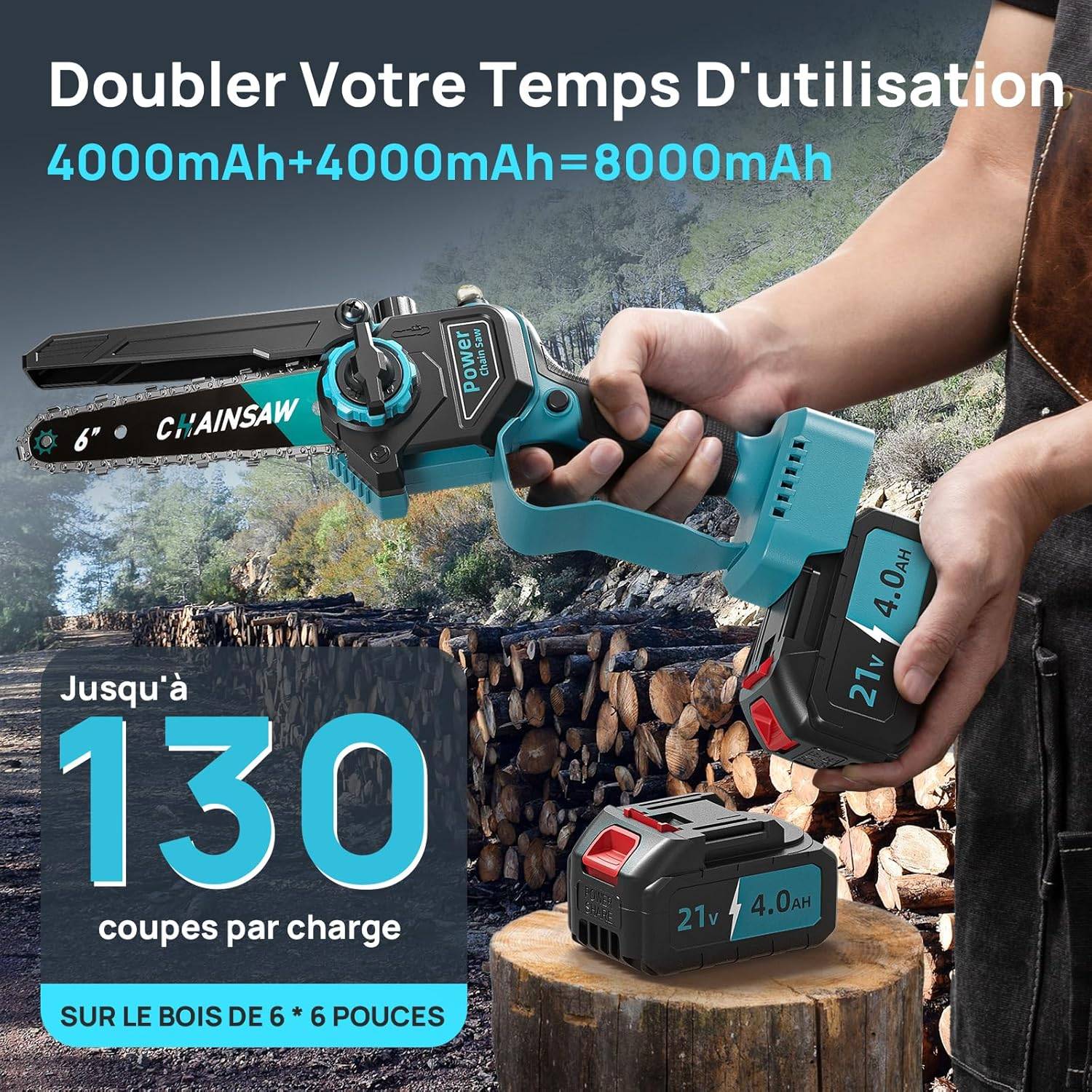 Mini tronçonneuse de 1000 watts  FAHEFANA - Image 4