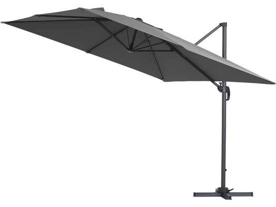 Parasol Jardin Déporté Alu "sun 3" - Carré - 3 X 3 M - Gris - Dalles Incluses -habitat Et Jardin - Image 2