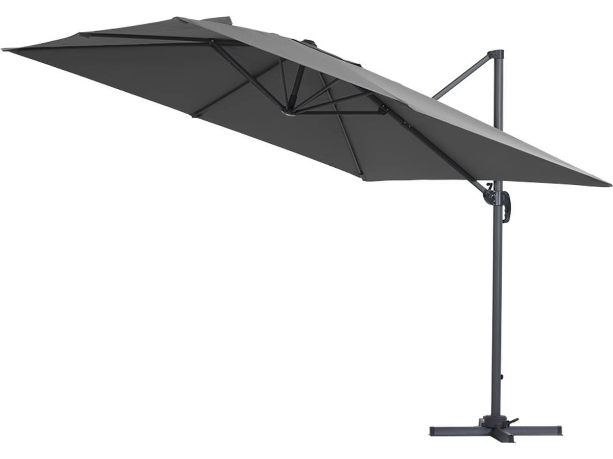 Parasol Jardin Déporté Alu "sun 3" - Carré - 3 X 3 M - Gris - Dalles Incluses -habitat Et Jardin - Image 2