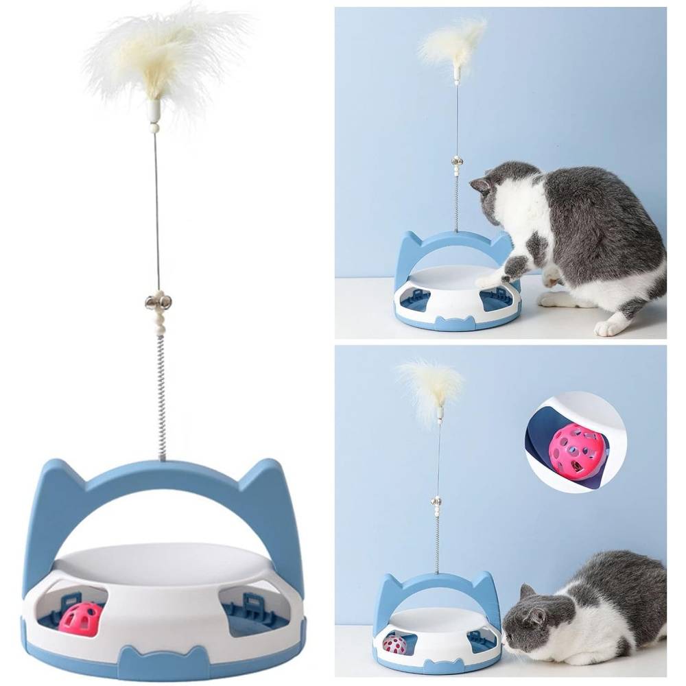 Jouets pour chats-Stylo jouet rotatif automatique pour chat avec balle à grelot - Living123