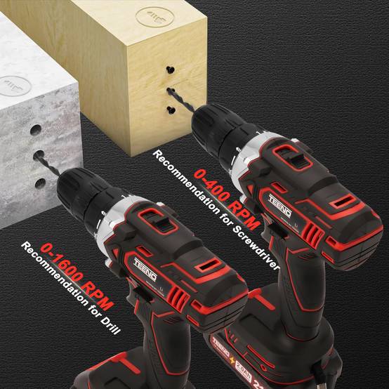 Perceuse Visseuse Sans Fil 21V Pour Batterie Makita 2x2.0Ah Batteries,45 Nm Visseuse Devisseuse Sans Fil,25+1 Réglages de Couple,2 Vitesses,46 - Image 6