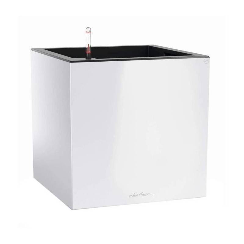 Lechuza - Pot De Fleur Lechuza Canto Premium Cube 40 - Kit Complet, Blanc Brillant - Image 1