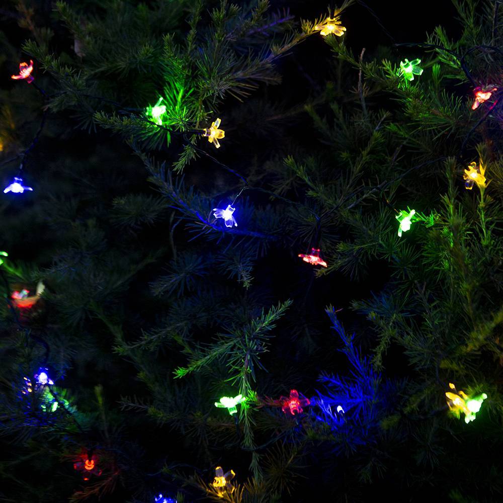 Guirlande lumineuse solaire Fleurs 35 LED - Image 3