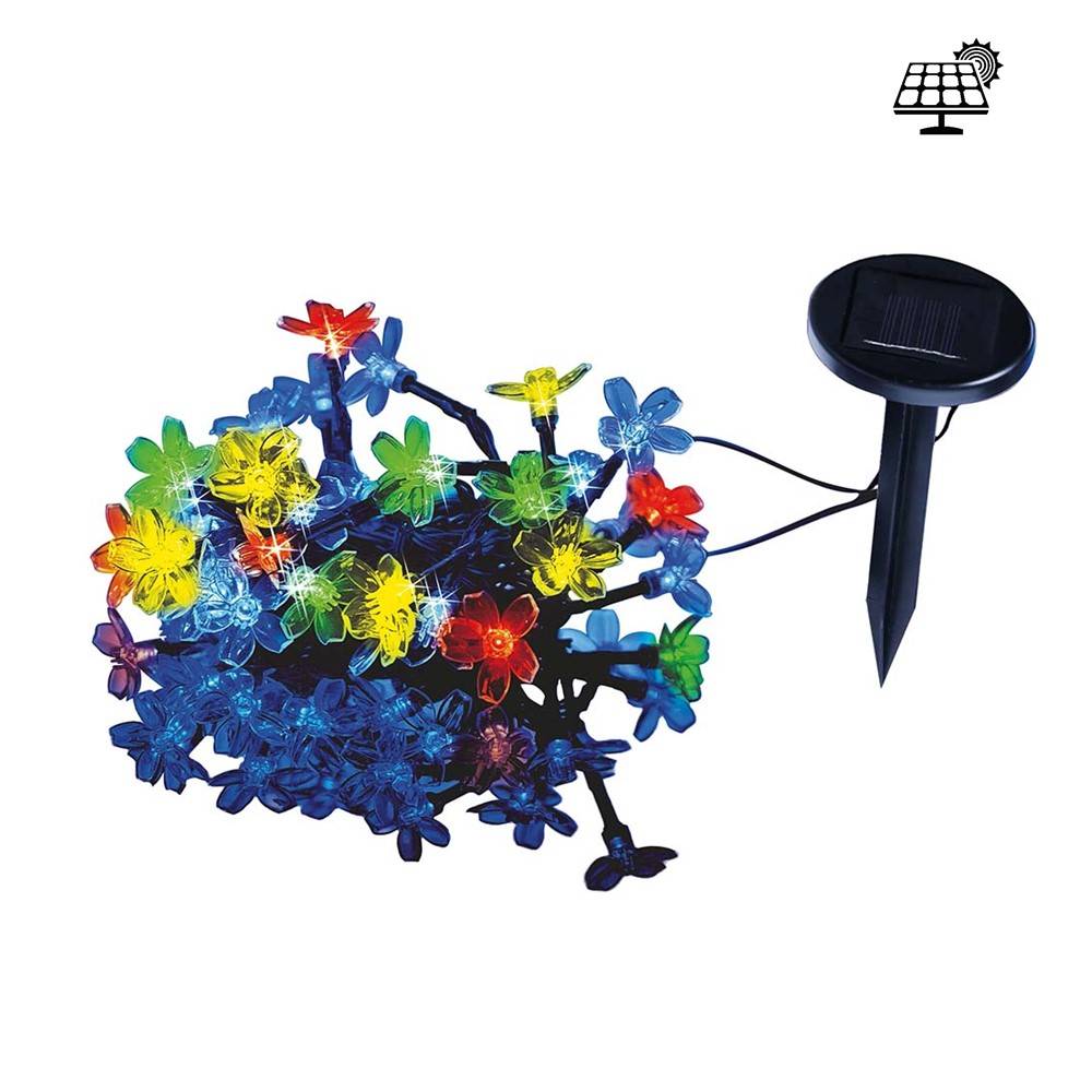 Guirlande lumineuse solaire Fleurs 35 LED - Image 1