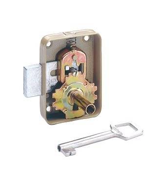 Serrure de meuble 'façon Paris' 70 VACHETTE - Axe 25 mm - Droite - 11410000 - Image 1
