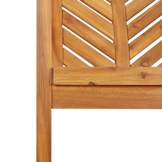 Ensemble de salle à manger jardin bois d'acacia massif huilé marron 150 x 90 x 74 cm (6 pièces), Poids :71kg - PANGIVO - Image 8