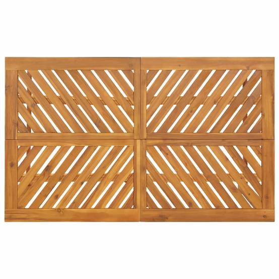 Ensemble de salle à manger jardin bois d'acacia massif huilé marron 150 x 90 x 74 cm (6 pièces), Poids :71kg - PANGIVO - Image 9