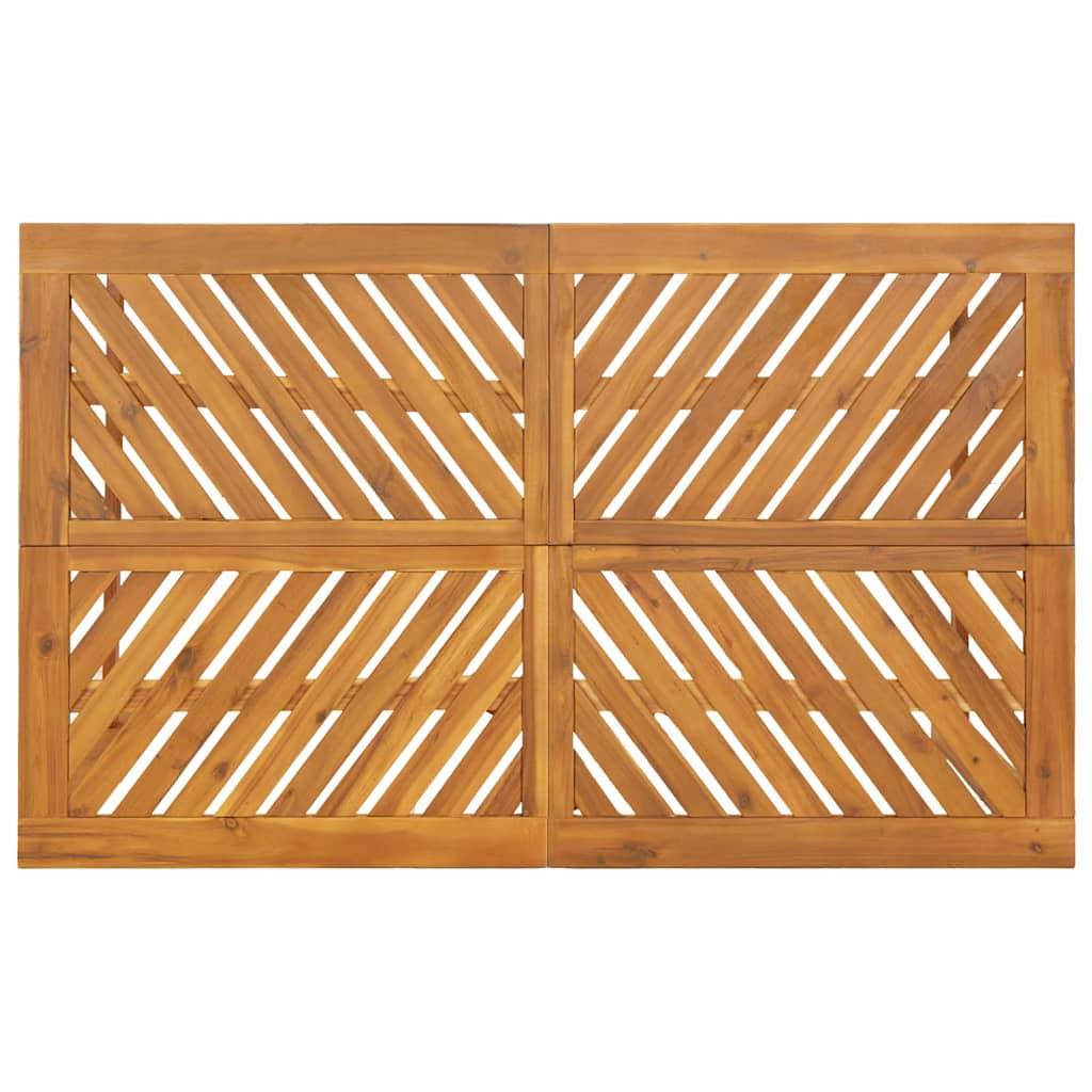 Ensemble de salle à manger jardin bois d'acacia massif huilé marron 150 x 90 x 74 cm (6 pièces), Poids :71kg - PANGIVO - Image 9