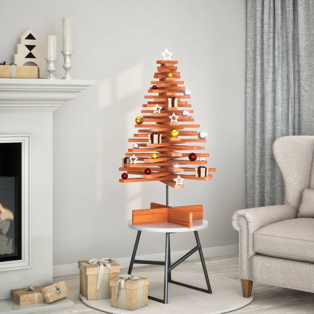 Maison Chic - Sapin de Noël | Arbre de Noël en bois pour décoration 100 cm bois de pin massif Maison Chic - Image 2