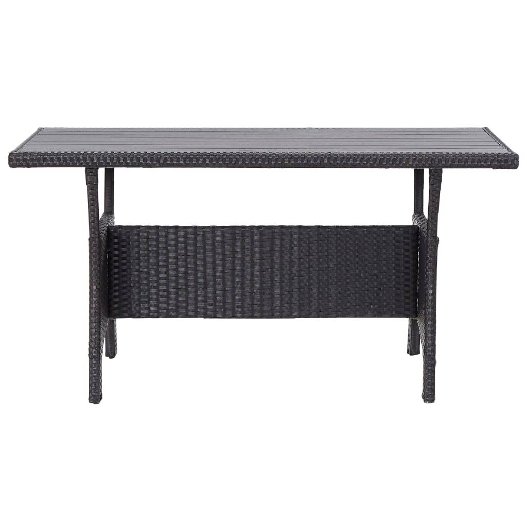 ComfortXL - Table de Jardin Noire 120x70cm en Résine Tressée, Style Moderne pour Terrasse – ComfortXL Outdoor Living - Image 2