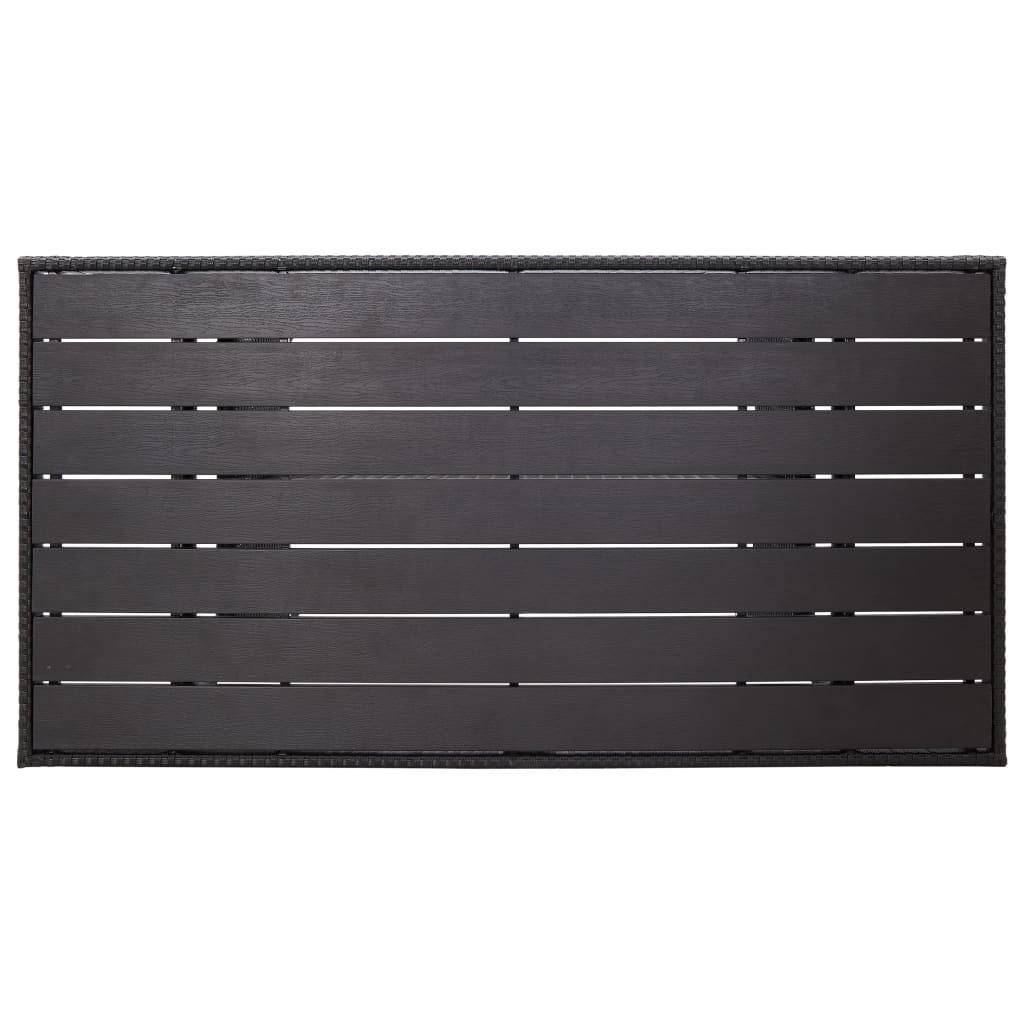 ComfortXL - Table de Jardin Noire 120x70cm en Résine Tressée, Style Moderne pour Terrasse – ComfortXL Outdoor Living - Image 4