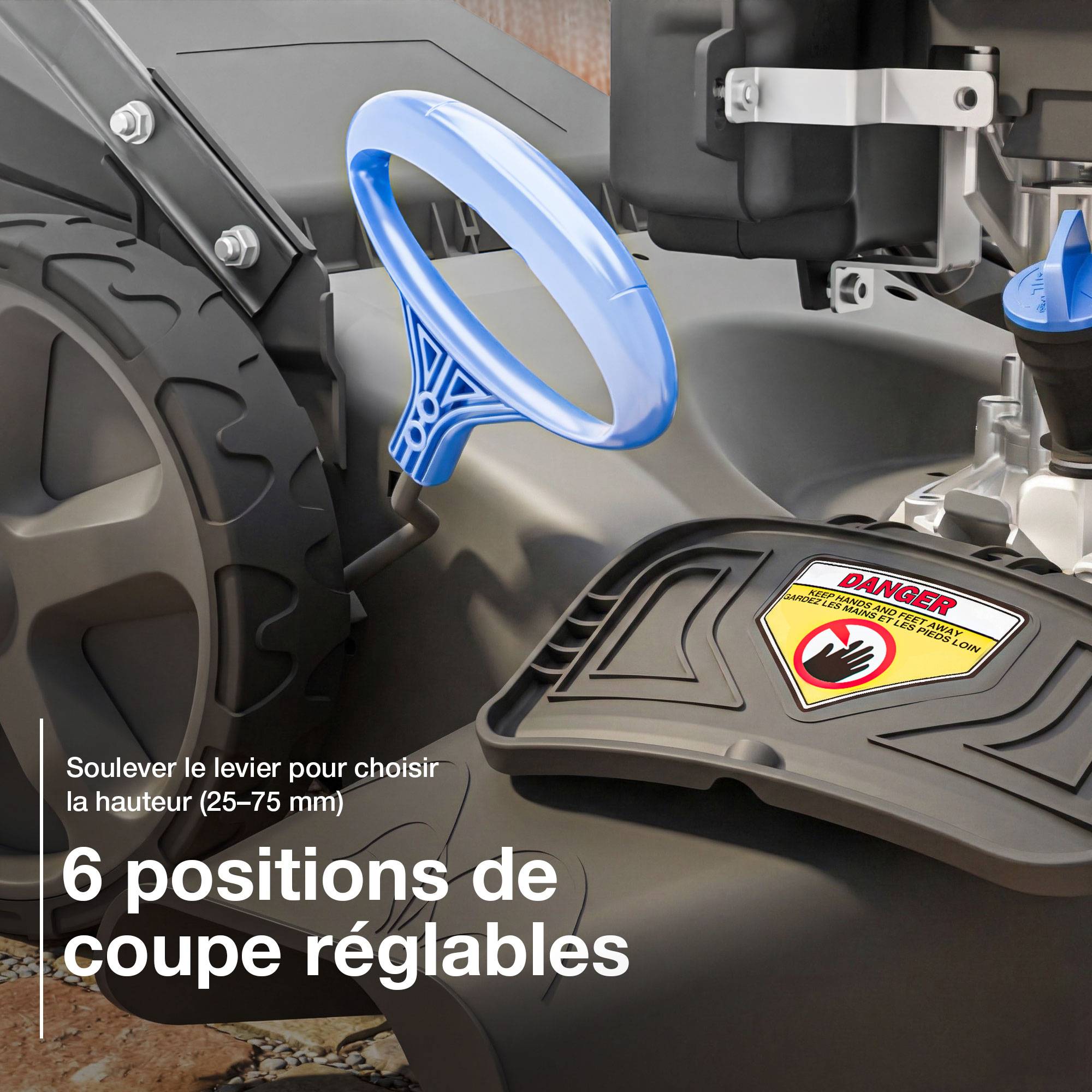 Tondeuse à Gazon Thermique Autotractée 43 cm 139 cm3 40L 4-en-1 Mulching Hyundai - Image 8
