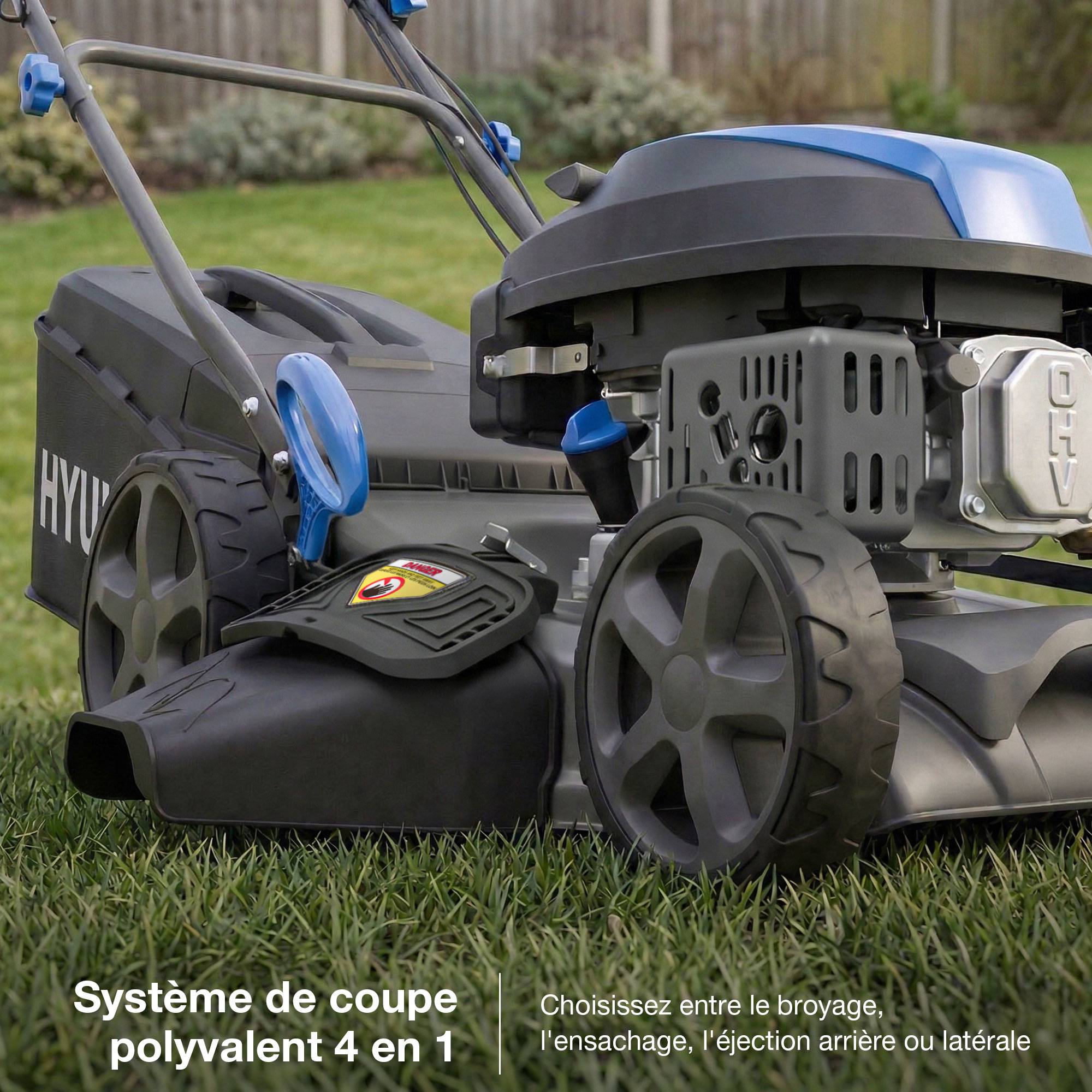 Tondeuse à Gazon Thermique Autotractée 43 cm 139 cm3 40L 4-en-1 Mulching Hyundai - Image 9