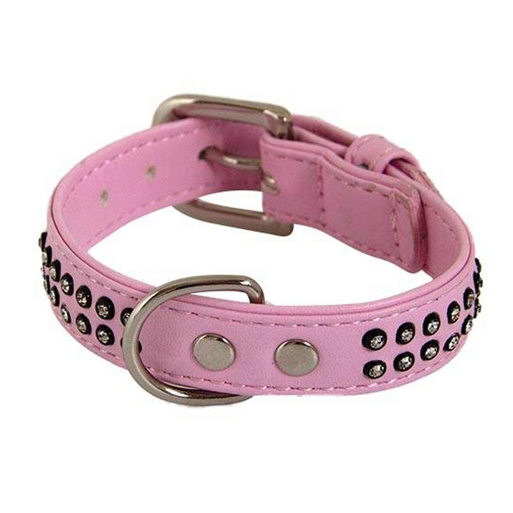 Collier chien Glamorous Rose 2 Rang Taille : T1 DOOGY GLAM