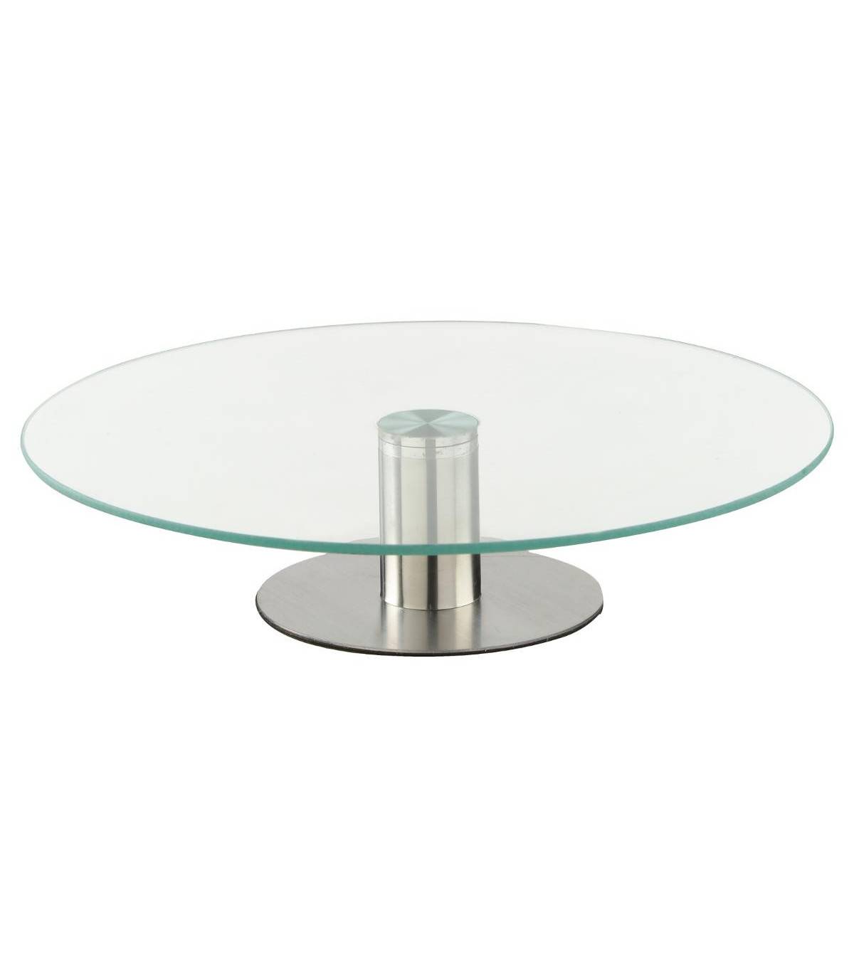 Plateau tournant en Verre et Inox D 30 cm - Image 1