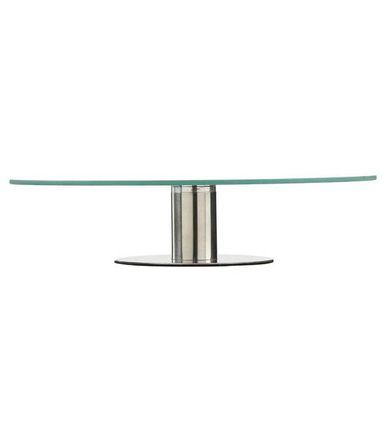 Plateau tournant en Verre et Inox D 30 cm - Image 2