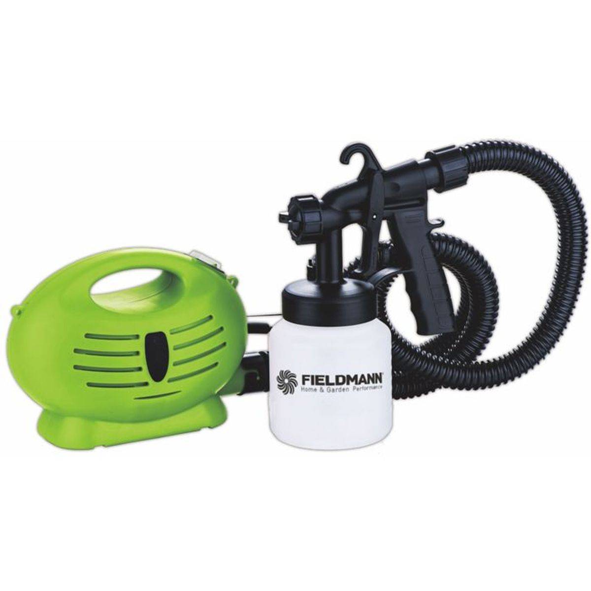Pistolet à peinture électrique 650 W, cuve 800 ml, tuyau 1,3 m - Vert - FIELDMANN