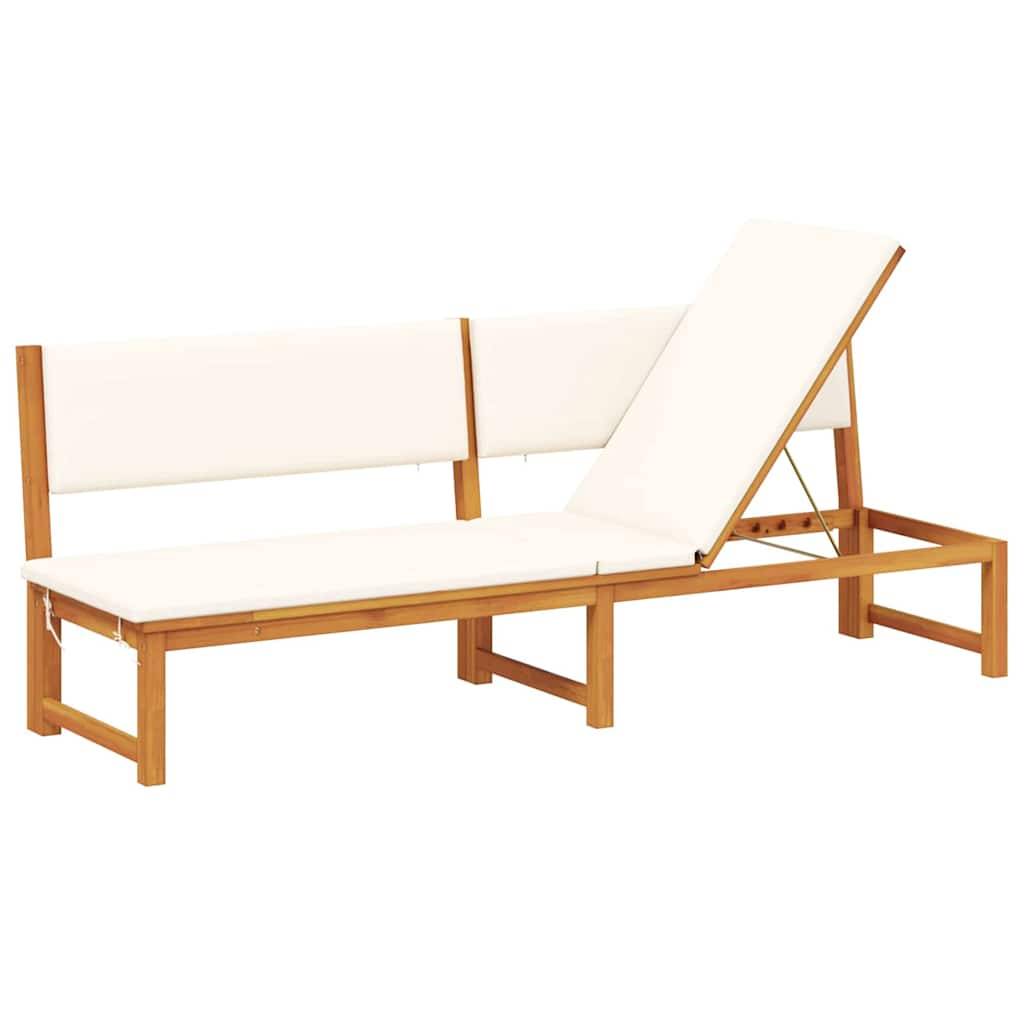 PANGIVO - Transat bois d'acacia massif huile naturelles 200 x 57 x 75 cm, Poids :26.5kg - PANGIVO - Image 2