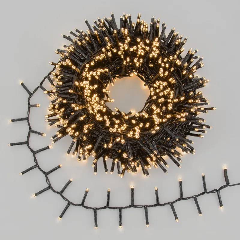 Lotti - Guirlande BOA MiniCluster Musical PIR 2000 LED Blanc Chaud 40m 7 Jeux de Lumière IP44 Lotti - Image 1